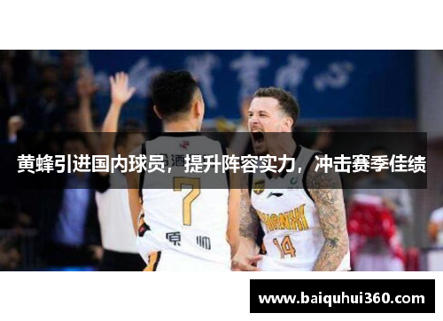 黄蜂引进国内球员，提升阵容实力，冲击赛季佳绩